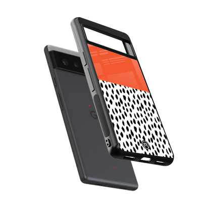 nostalgic tangerine back phone cover | glass case for google pixel 6