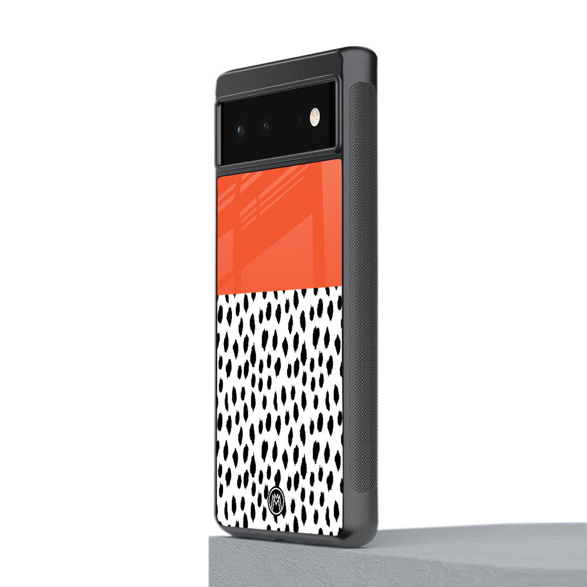 nostalgic tangerine back phone cover | glass case for google pixel 6