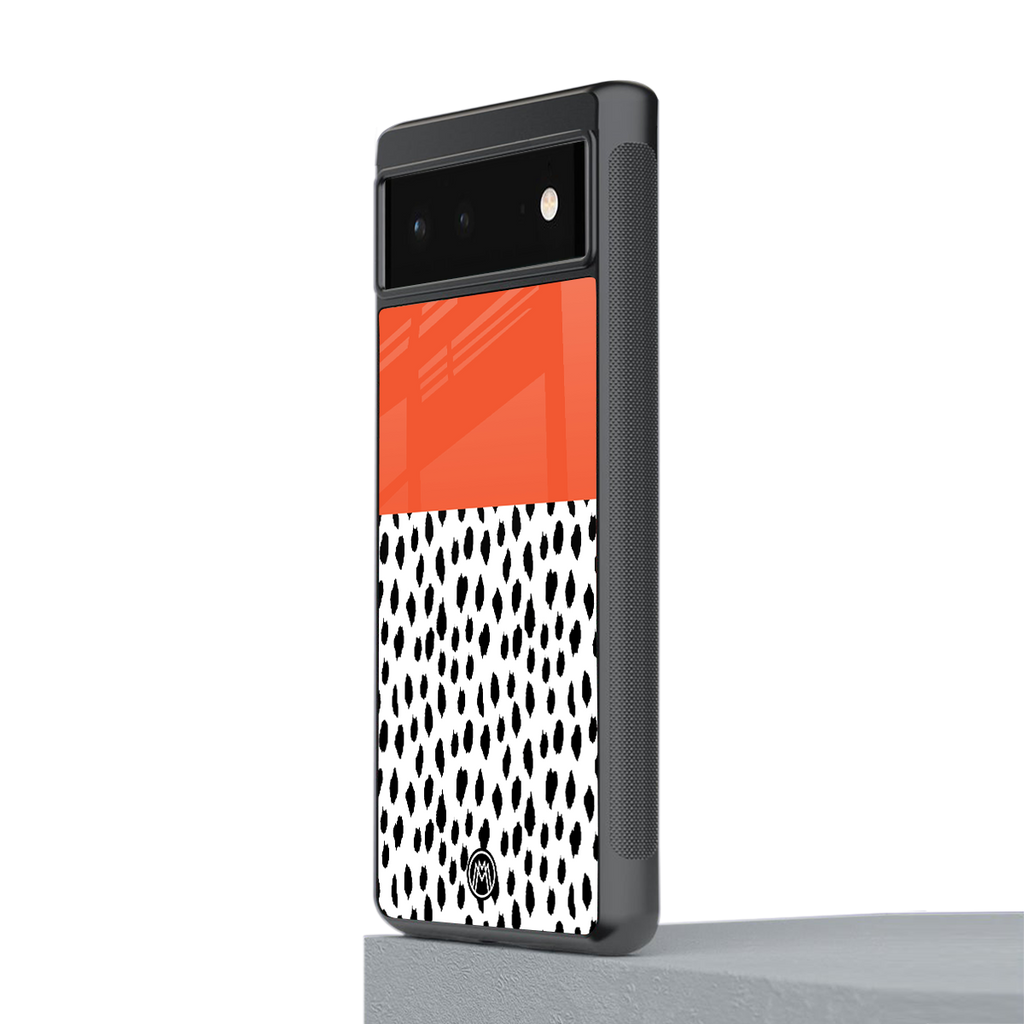 nostalgic tangerine back phone cover | glass case for Google Pixel 6A