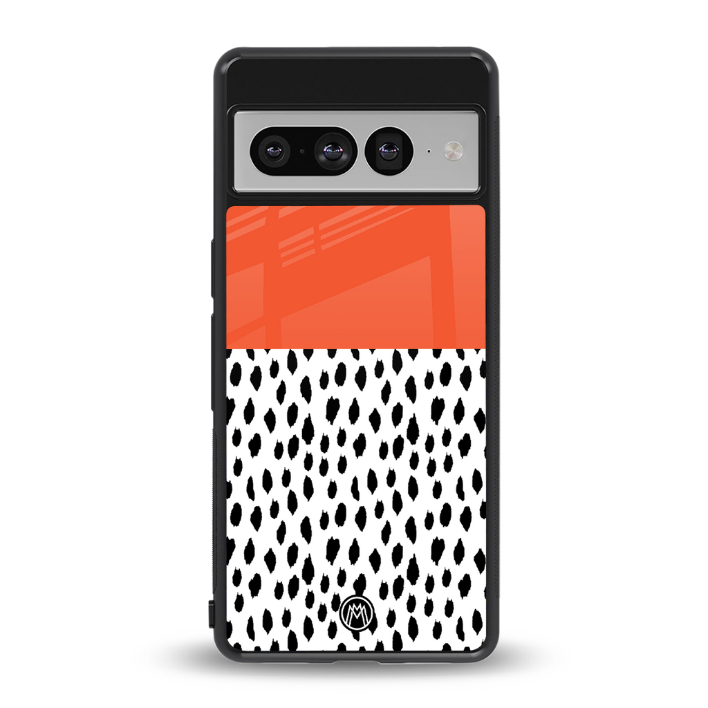 nostalgic tangerine back phone cover | glass case for google pixel 7 pro
