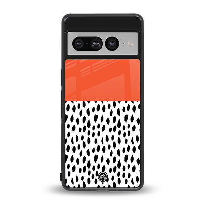 nostalgic tangerine back phone cover | glass case for google pixel 7 pro