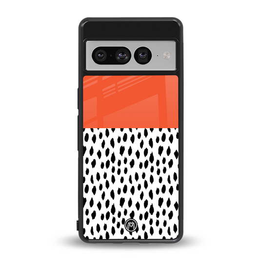 nostalgic tangerine back phone cover | glass case for google pixel 7 pro