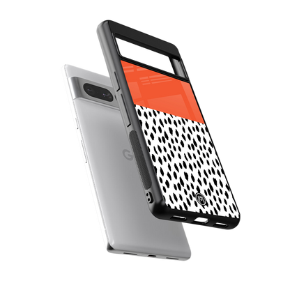 nostalgic tangerine back phone cover | glass case for google pixel 7 pro