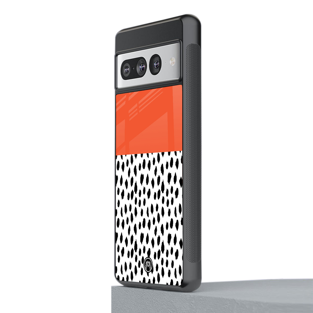 nostalgic tangerine back phone cover | glass case for google pixel 7 pro
