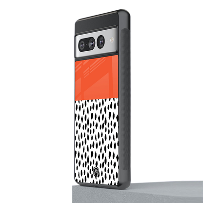 nostalgic tangerine back phone cover | glass case for google pixel 7 pro