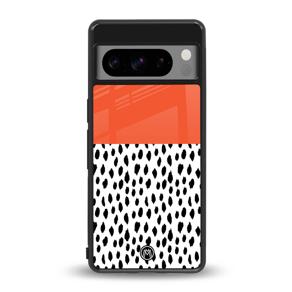 nostalgic tangerine back phone cover | glass case for google pixel 8 pro