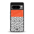 nostalgic tangerine back phone cover | glass case for google pixel 8 pro