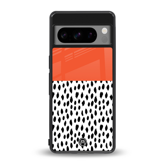 nostalgic tangerine back phone cover | glass case for google pixel 8 pro