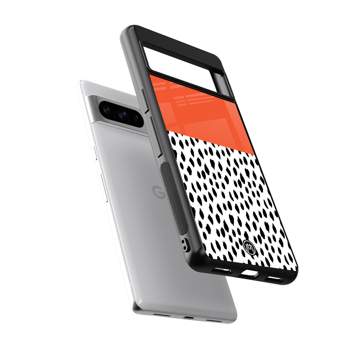 nostalgic tangerine back phone cover | glass case for google pixel 8 pro