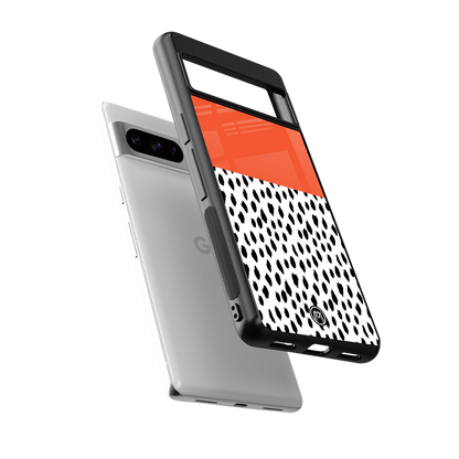nostalgic tangerine back phone cover | glass case for google pixel 8 pro