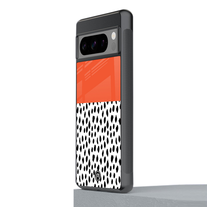 nostalgic tangerine back phone cover | glass case for google pixel 8 pro