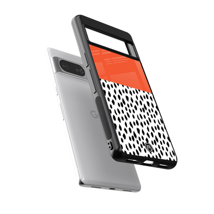 nostalgic tangerine back phone cover | glass case for Google Pixel 8