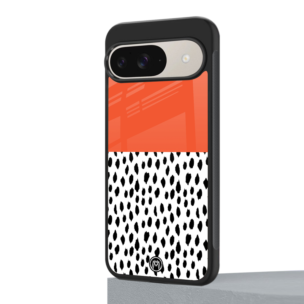 nostalgic tangerine back phone cover | glass case for google pixel 9