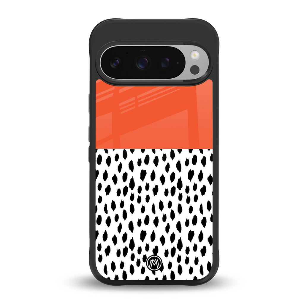 nostalgic tangerine back phone cover | glass case for google pixel 9 pro