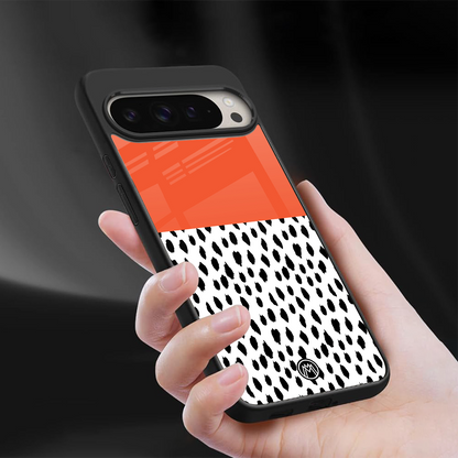 nostalgic tangerine back phone cover | glass case for google pixel 9 pro