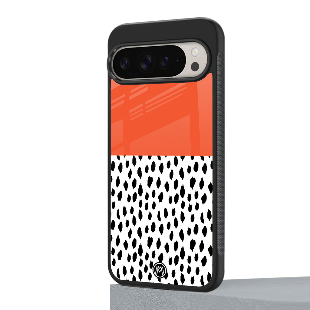 nostalgic tangerine back phone cover | glass case for google pixel 9 pro
