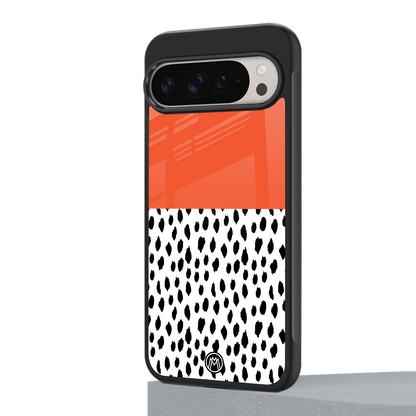 nostalgic tangerine back phone cover | glass case for google pixel 9 pro xl