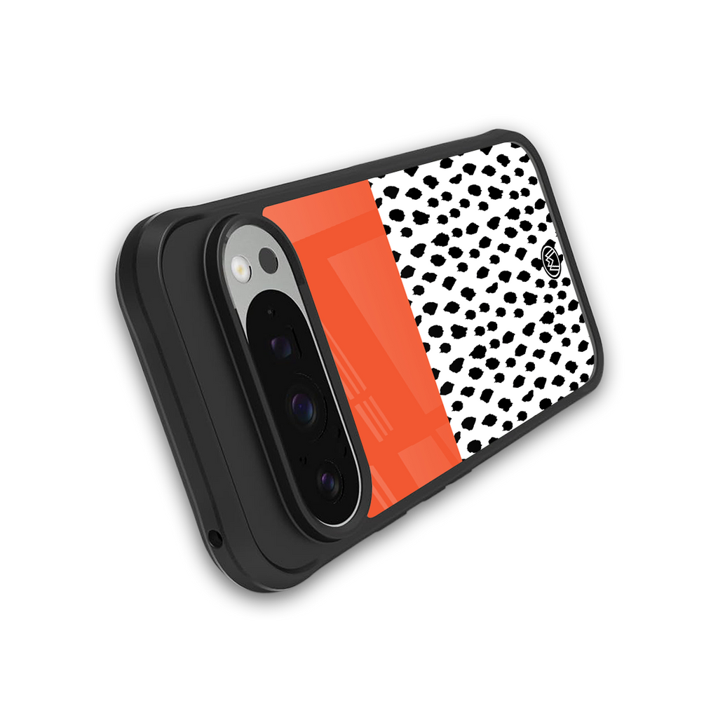 nostalgic tangerine back phone cover | glass case for google pixel 9 pro