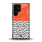 nostalgic tangerine back phone cover | glass case for samsung galaxy s23 ultra