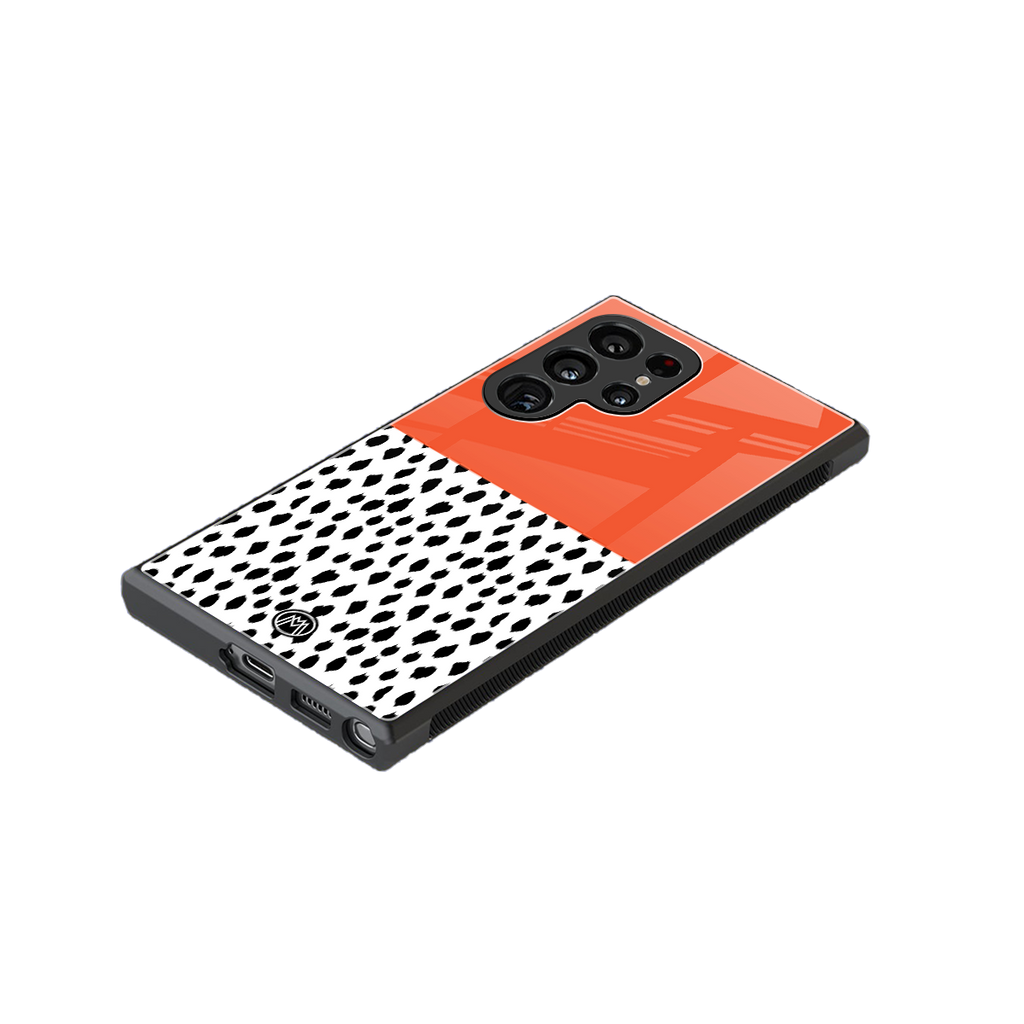 nostalgic tangerine back phone cover | glass case for samsung galaxy s23 ultra