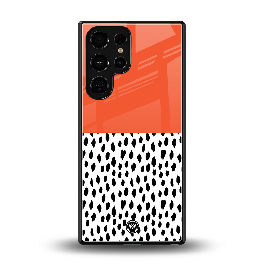 nostalgic tangerine back phone cover | glass case for samsung galaxy s25 ultra