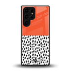 nostalgic tangerine back phone cover | glass case for samsung galaxy s25 ultra