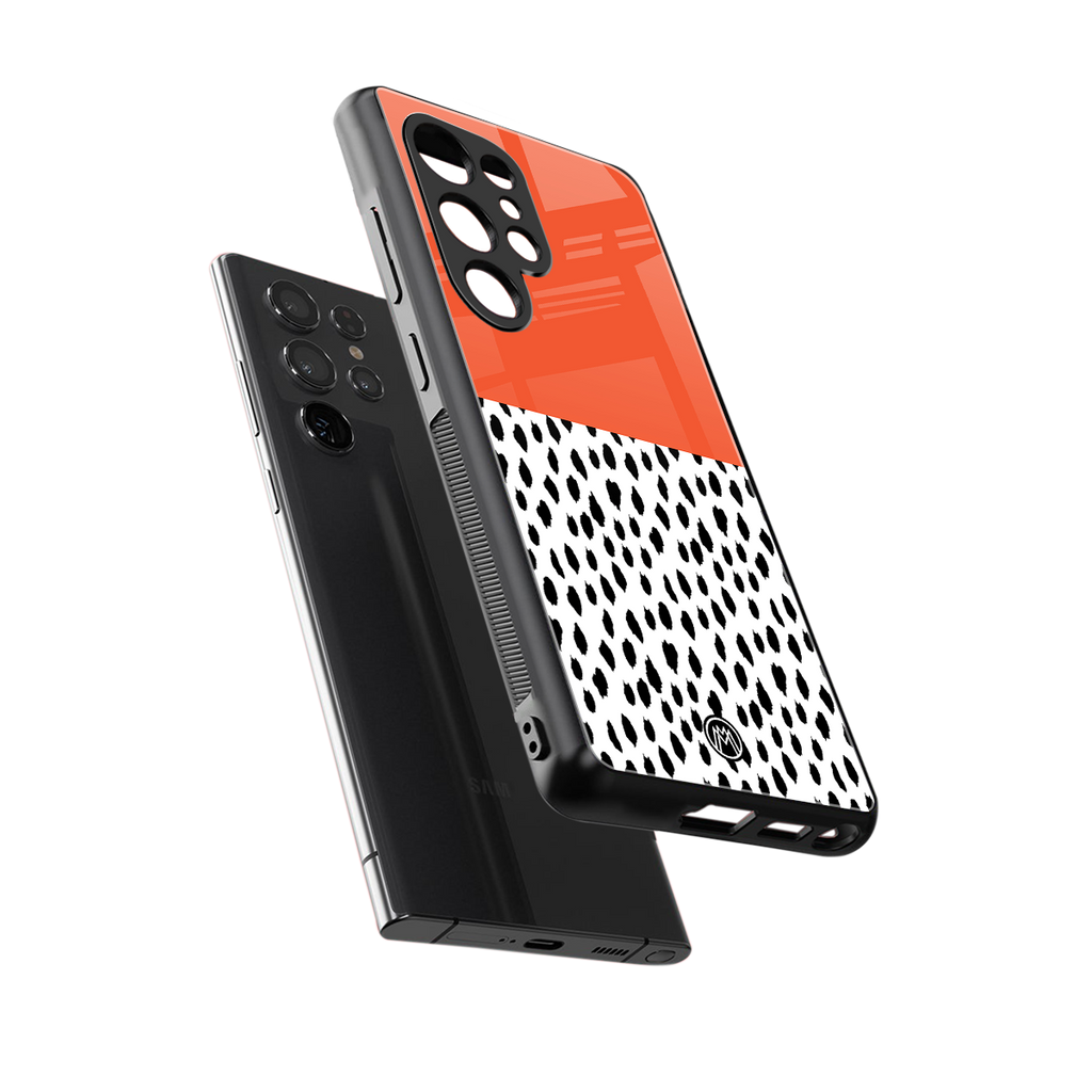 nostalgic tangerine back phone cover | glass case for samsung galaxy s25 ultra