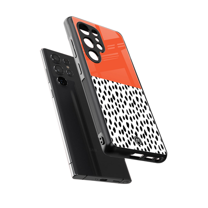 nostalgic tangerine back phone cover | glass case for samsung galaxy s25 ultra