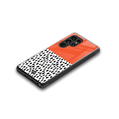 nostalgic tangerine back phone cover | glass case for samsung galaxy s25 ultra