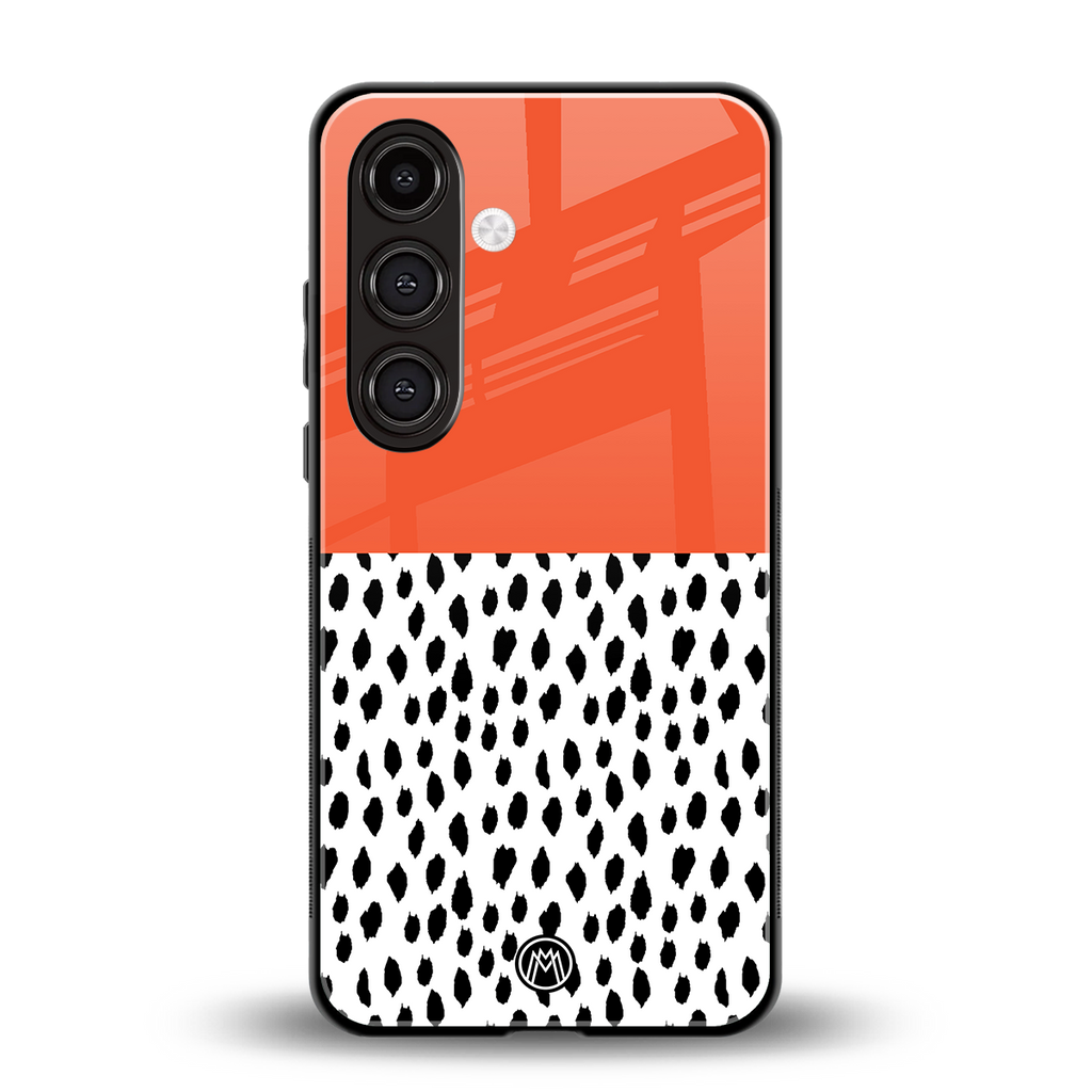 nostalgic tangerine back phone cover | glass case for samsung galaxy s25 plus