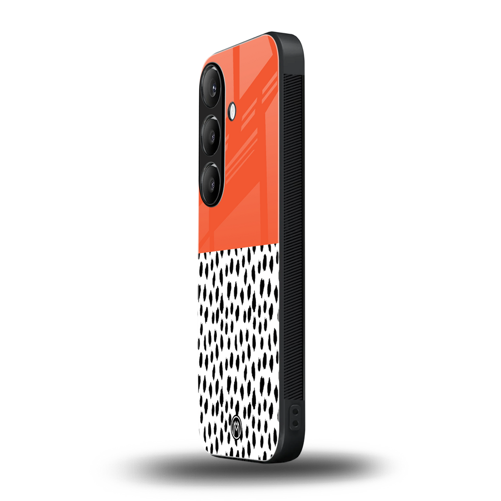 nostalgic tangerine back phone cover | glass case for samsung galaxy s24 plus