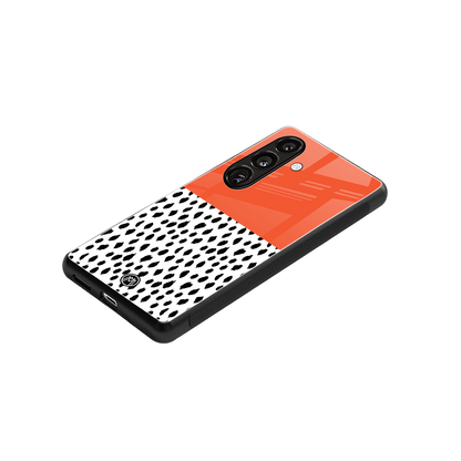 nostalgic tangerine back phone cover | glass case for samsung galaxy s24 fe