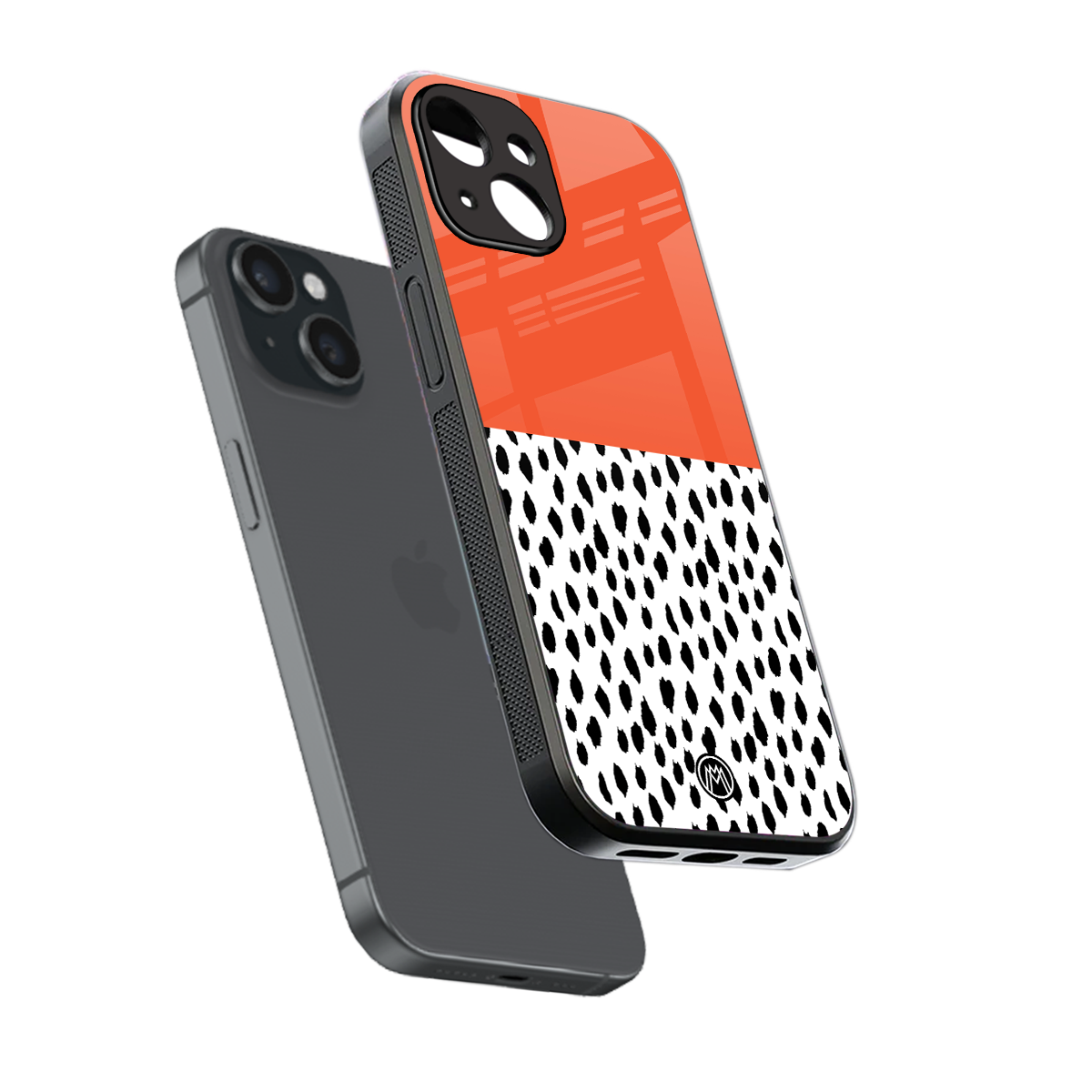 nostalgic tangerine back phone cover | glass case for iphone 15