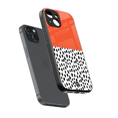 nostalgic tangerine back phone cover | glass case for iphone 15