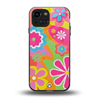 nostalgic wildflower y2k back phone cover | glass case for iphone 13 mini