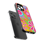 nostalgic wildflower y2k back phone cover | glass case for iphone 13 pro