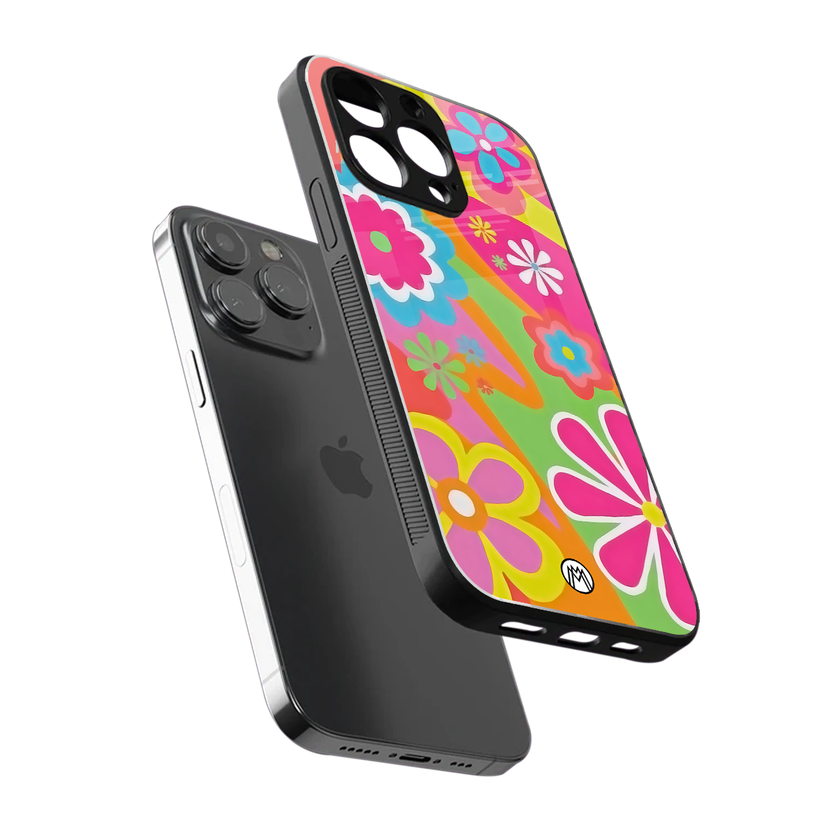 nostalgic wildflower y2k back phone cover | glass case for iphone 13 pro