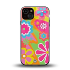 nostalgic wildflower y2k back phone cover | glass case for iphone 13
