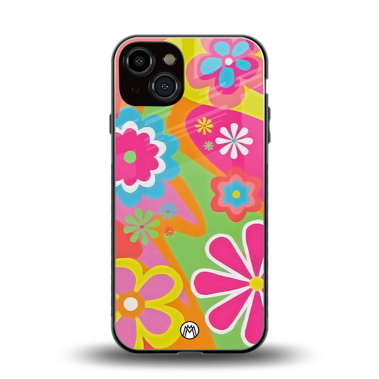 nostalgic wildflower y2k back phone cover | glass case for iphone 13