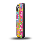 nostalgic wildflower y2k back phone cover | glass case for iphone 15 plus