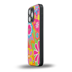 nostalgic wildflower y2k back phone cover | glass case for iphone 14 pro max