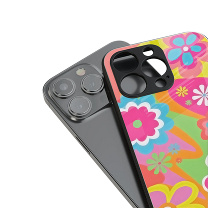 nostalgic wildflower y2k back phone cover | glass case for iphone 13 pro max