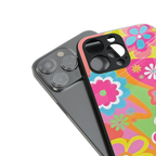nostalgic wildflower y2k back phone cover | glass case for iphone 14 pro max