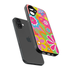 nostalgic wildflower y2k back phone cover | glass case for iphone 16