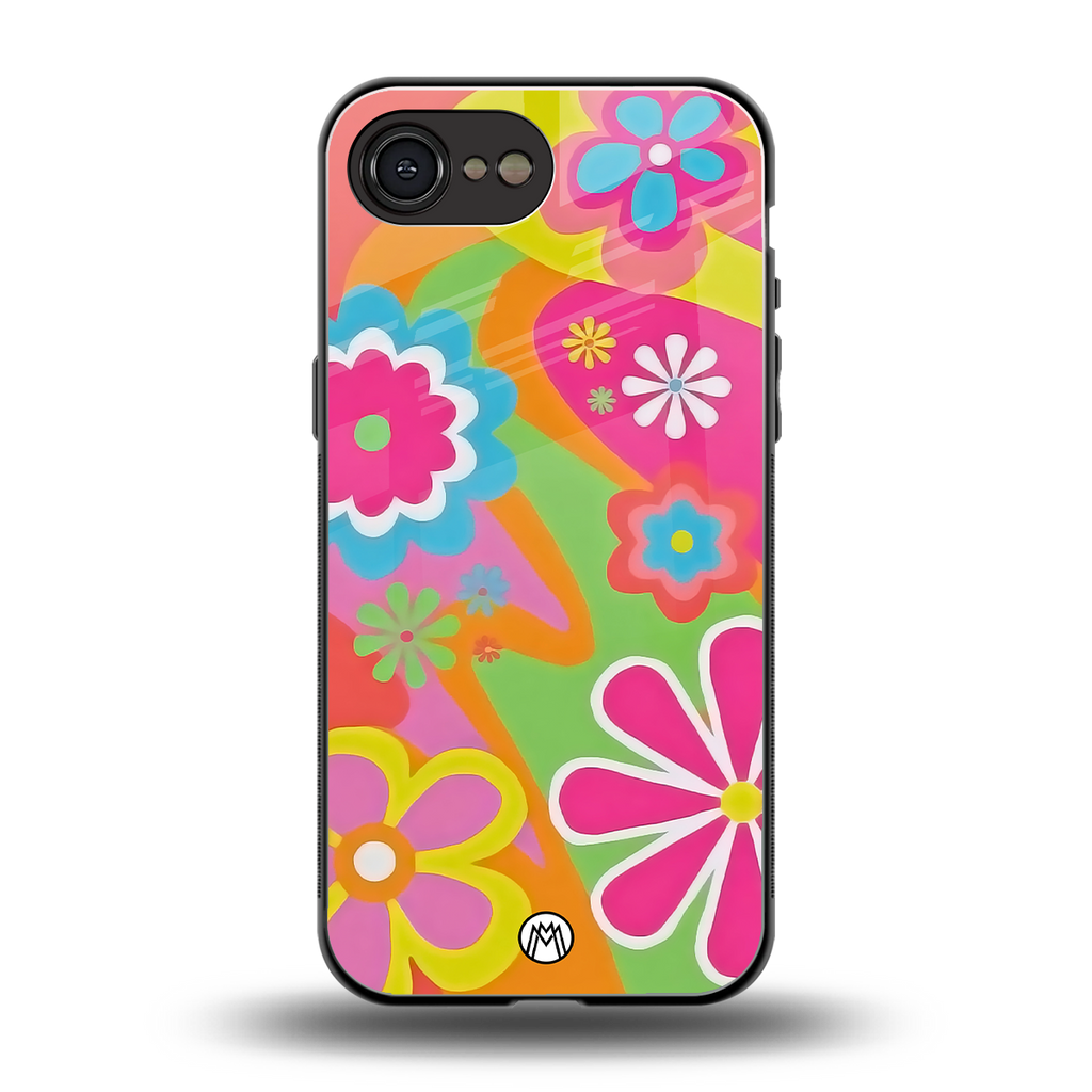 nostalgic wildflower y2k back phone cover | glass case for iphone 16e