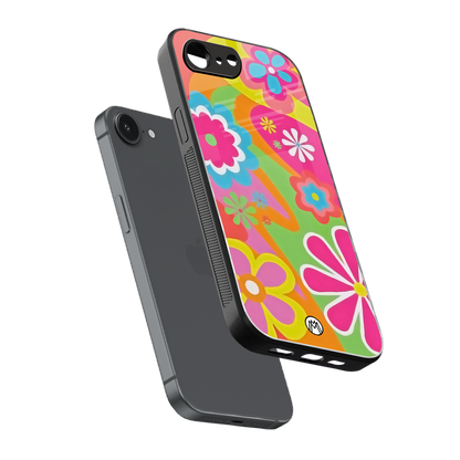 nostalgic wildflower y2k back phone cover | glass case for iphone 16e