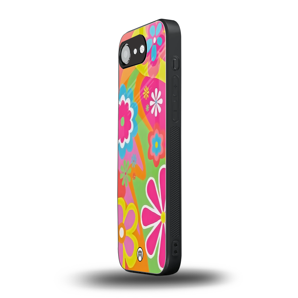 nostalgic wildflower y2k back phone cover | glass case for iphone 16e