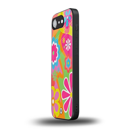 nostalgic wildflower y2k back phone cover | glass case for iphone 16e