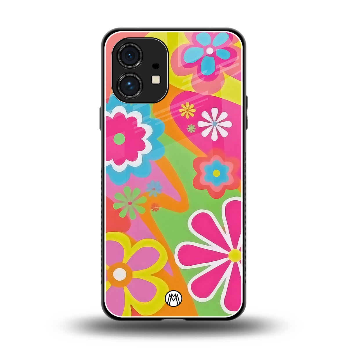nostalgic wildflower y2k back phone cover | glass case for nothing phone 1