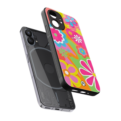 nostalgic wildflower y2k back phone cover | glass case for nothing phone 1